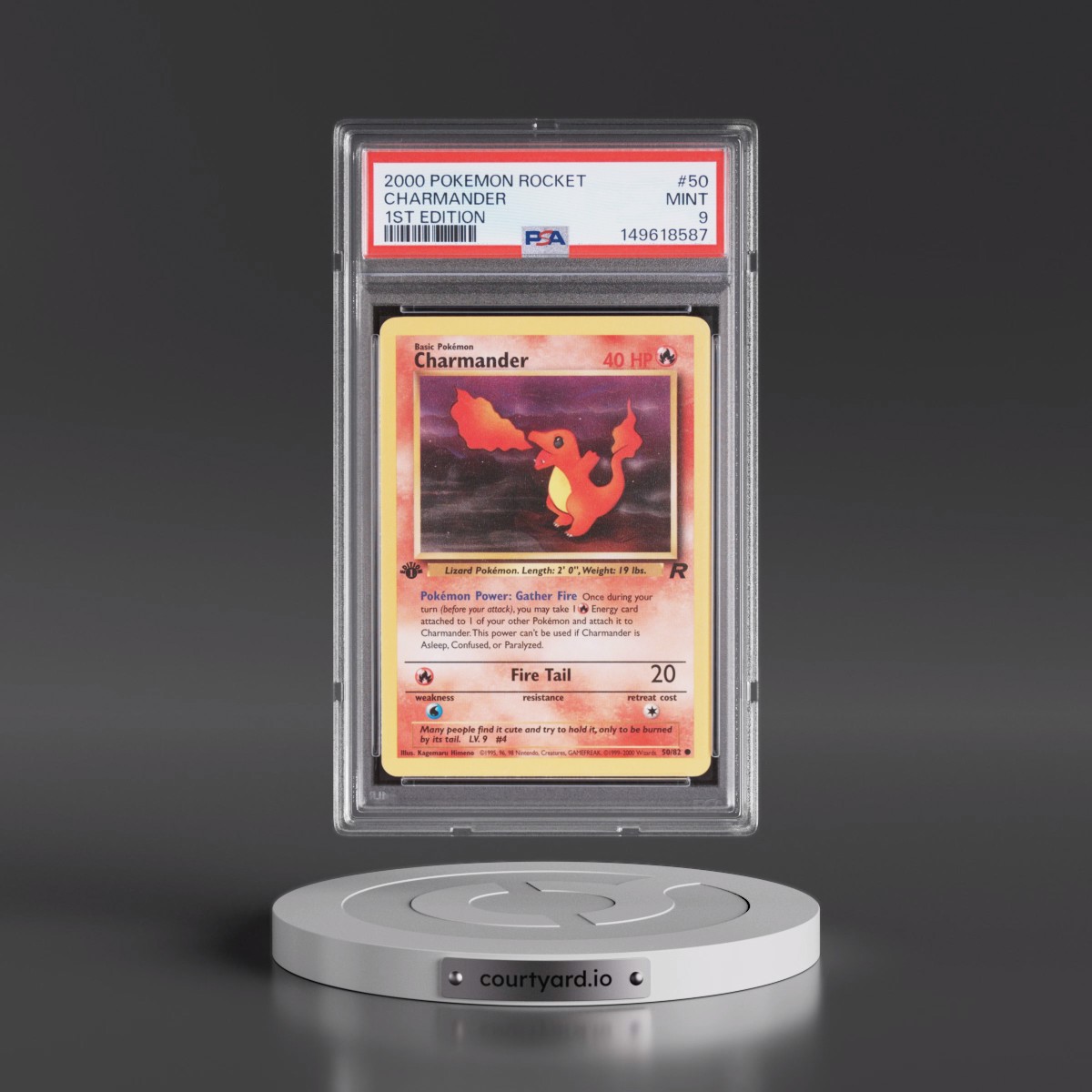 2000 Pokémon Rocket #50 Charmander - 1st Edition (PSA 9 MINT)