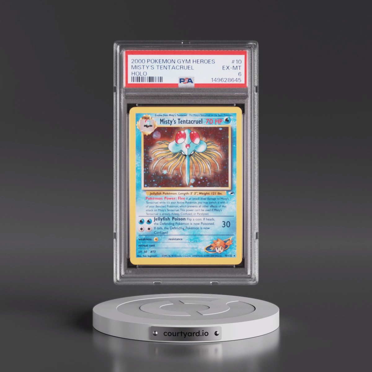 2000 Pokémon Gym Heroes #10 Misty's Tentacruel - Holo (PSA 6 EX-MT)