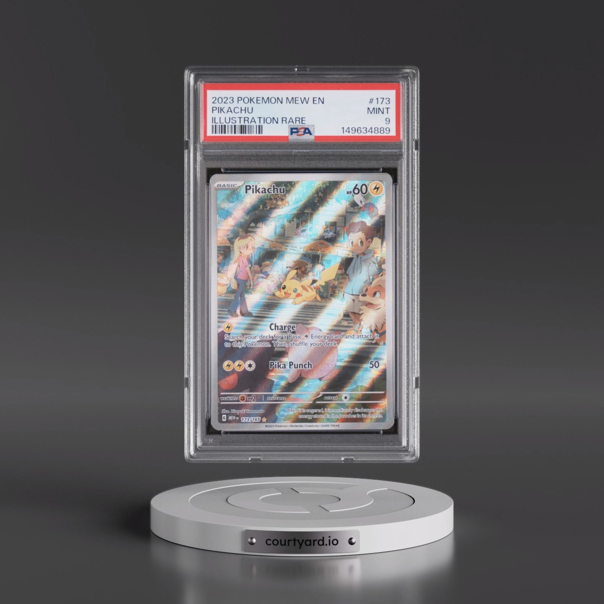 2023 Pokémon Mew EN-151 #173 Pikachu - Illustration Rare (PSA 9 MINT)