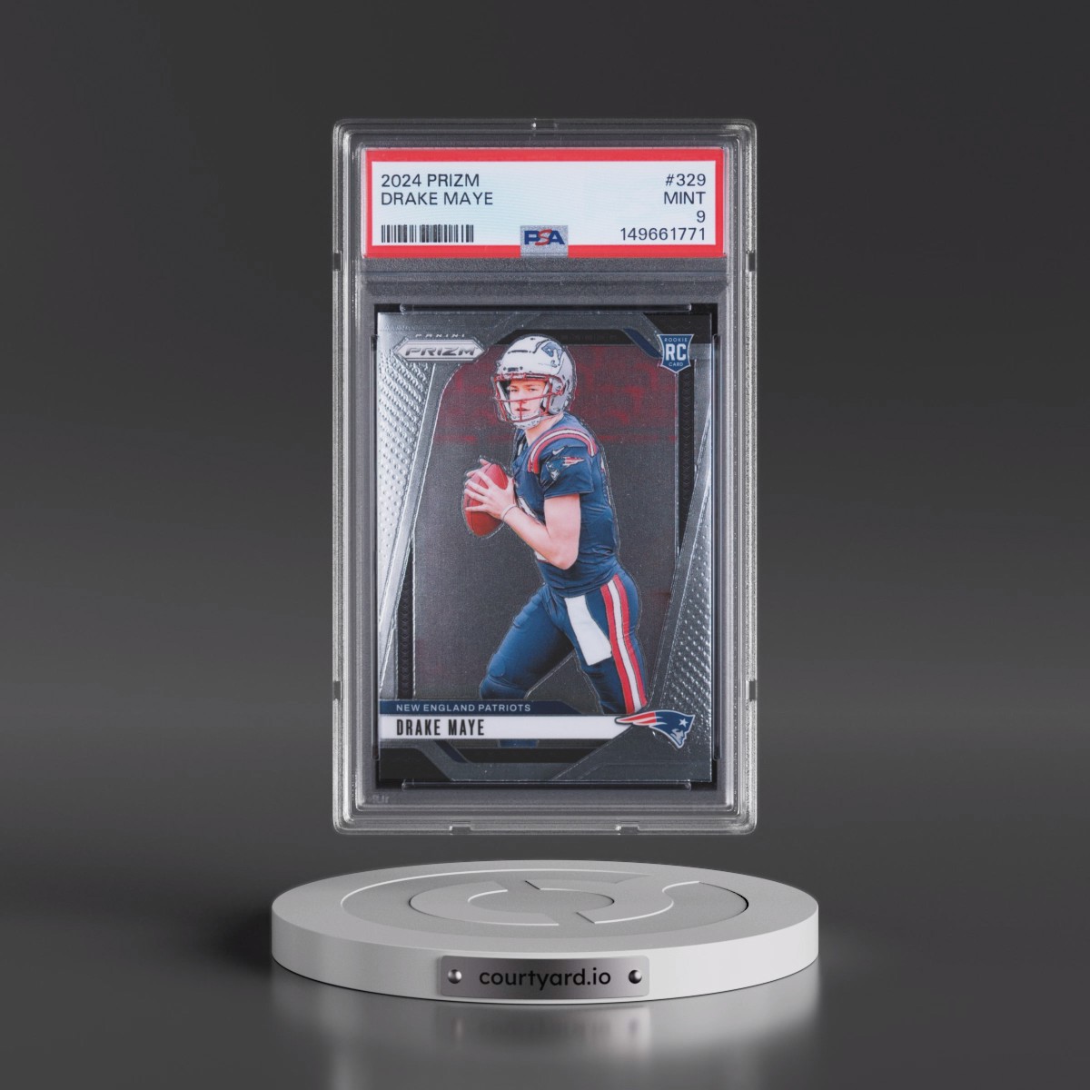 2024 Panini Prizm #329 Drake Maye (PSA 9 MINT)