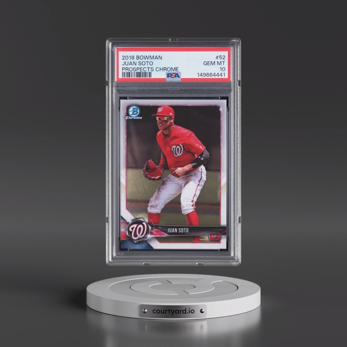 2018 Bowman Prospects Chrome #52 Juan Soto (PSA 10 GEM MINT)