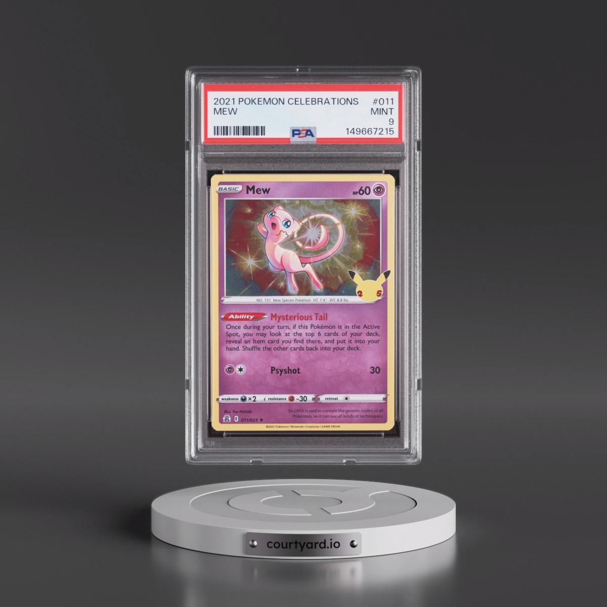 2021 Pokémon Celebrations #011 Mew (PSA 9 MINT)