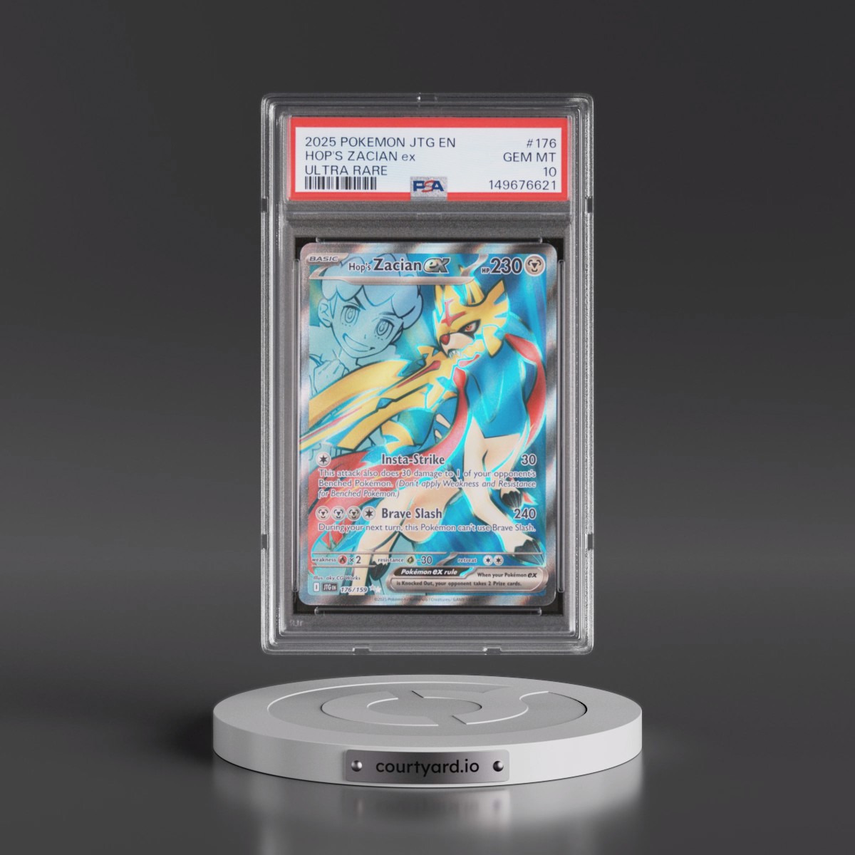 2025 Pokémon Jtg EN-Journey Together #176 Hop's Zacian EX - Holo Ultra Rare (PSA 10 GEM MINT)