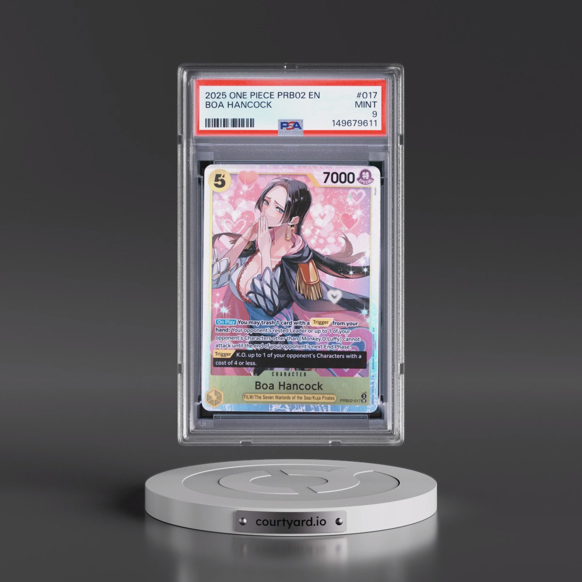 2025 One Piece PRB02-Premium Booster -One Piece Card the Best- Vol.2 #017 Boa Hancock (PSA 9 MINT)
