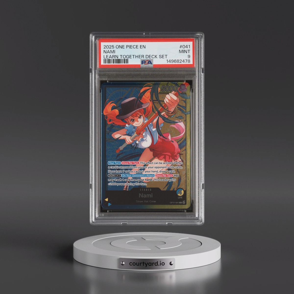 2025 One Piece Learn Together Deck Set #041 Nami (PSA 9 MINT)