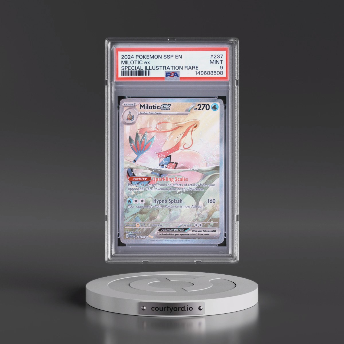 2024 Pokémon Ssp EN-Surging Sparks #237 Milotic EX - Holo Special Illustration Rare (PSA 9 MINT)