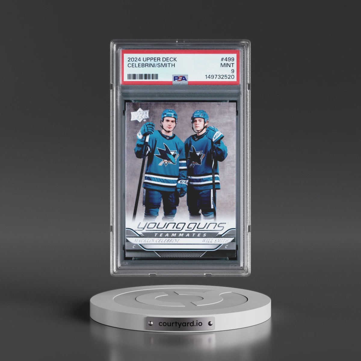 2024 Upper Deck #499 Macklin Celebrini/Will Smith (PSA 9 MINT)