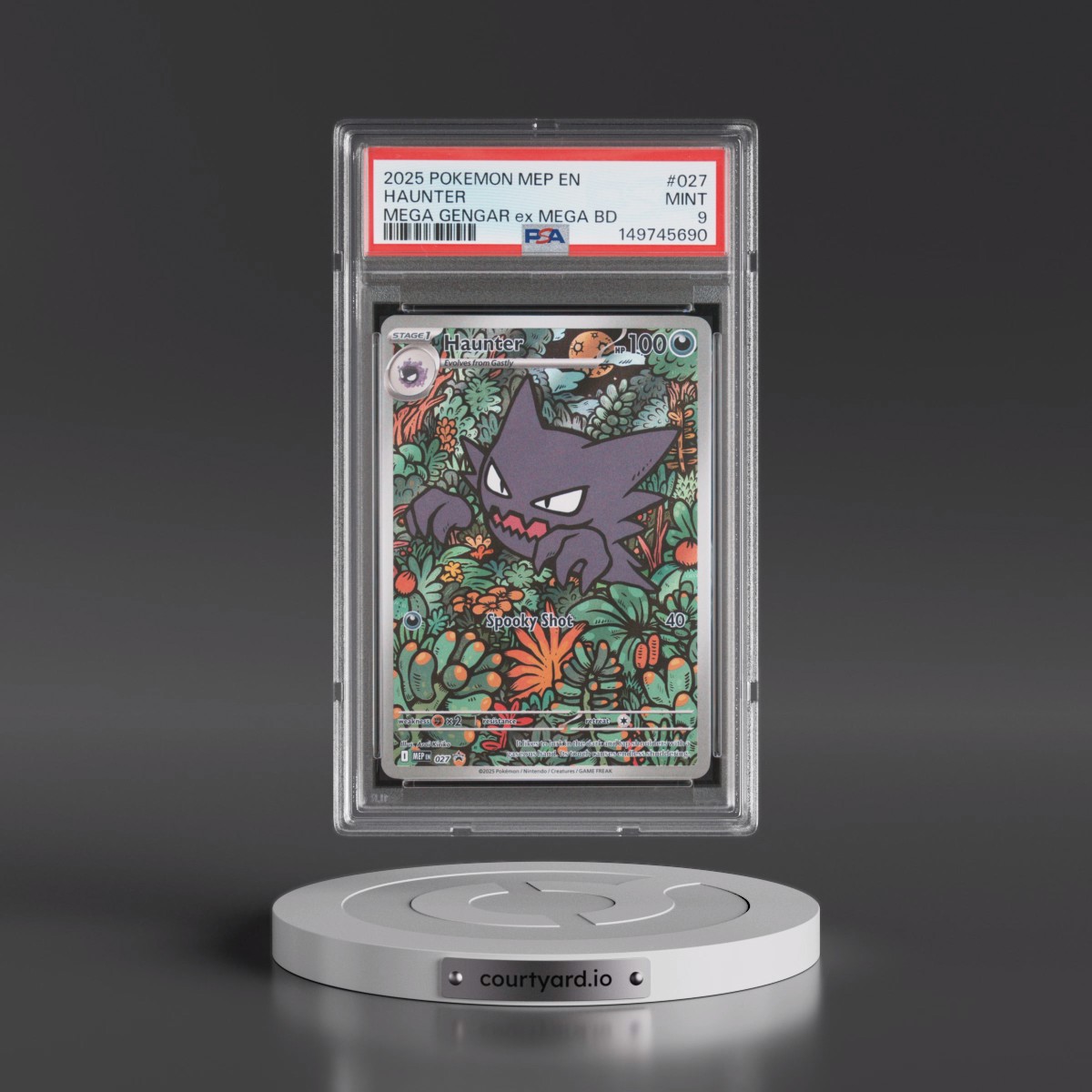 2025 Pokémon Mep EN-Me Black Star Promo #027 Haunter - Mega Gengar EX Mega Battle Deck (PSA 9 MINT)