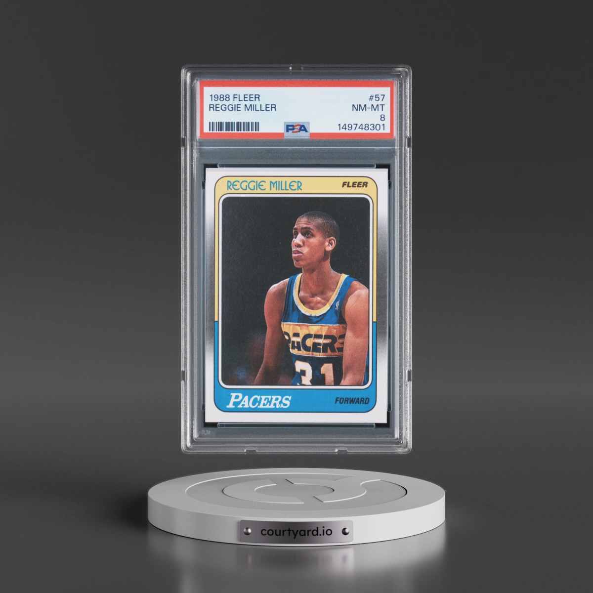 1988 Fleer #57 Reggie Miller (PSA 8 NM-MT)
