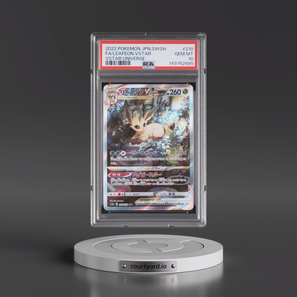 2022 Pokémon Sword & Shield Vstar Universe #210 Leafeon Vstar - Full Art (PSA 10 GEM MINT)