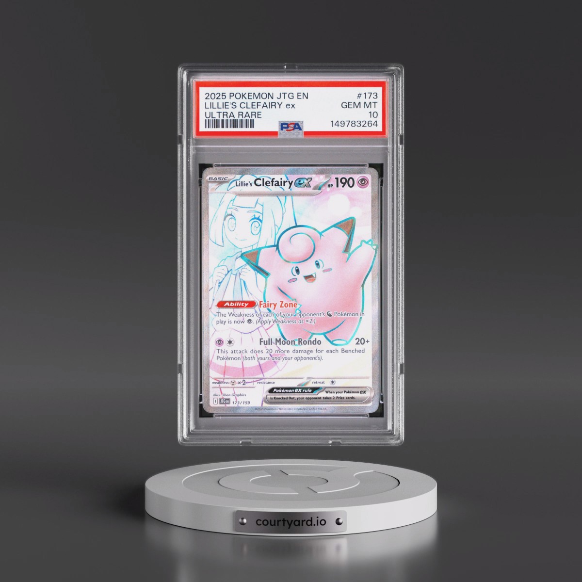 2025 Pokémon Jtg EN-Journey Together #173 Lillie's Clefairy EX - Holo Ultra Rare (PSA 10 GEM MINT)