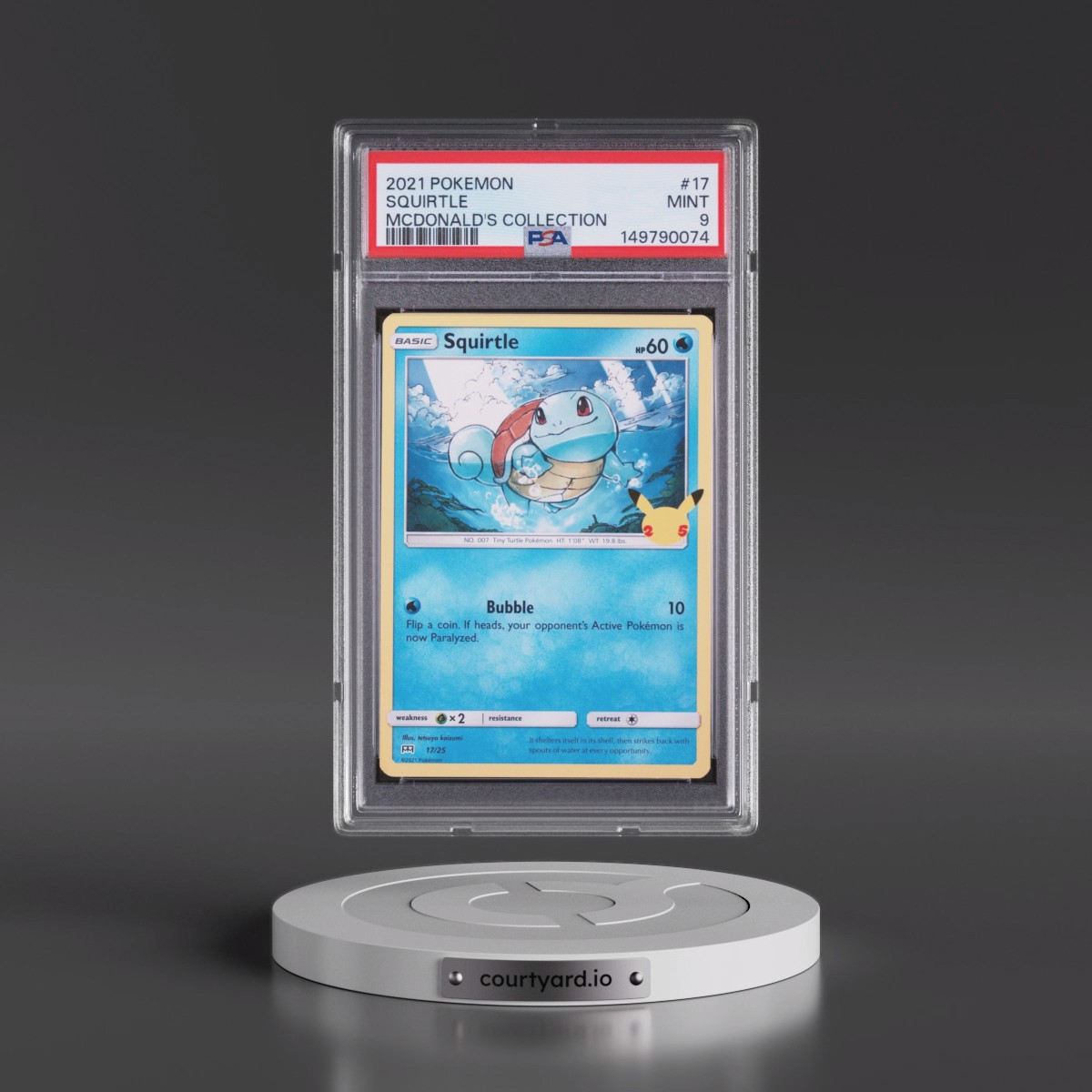2021 Pokémon Mcdonald's Collection #17 Squirtle (PSA 9 MINT)