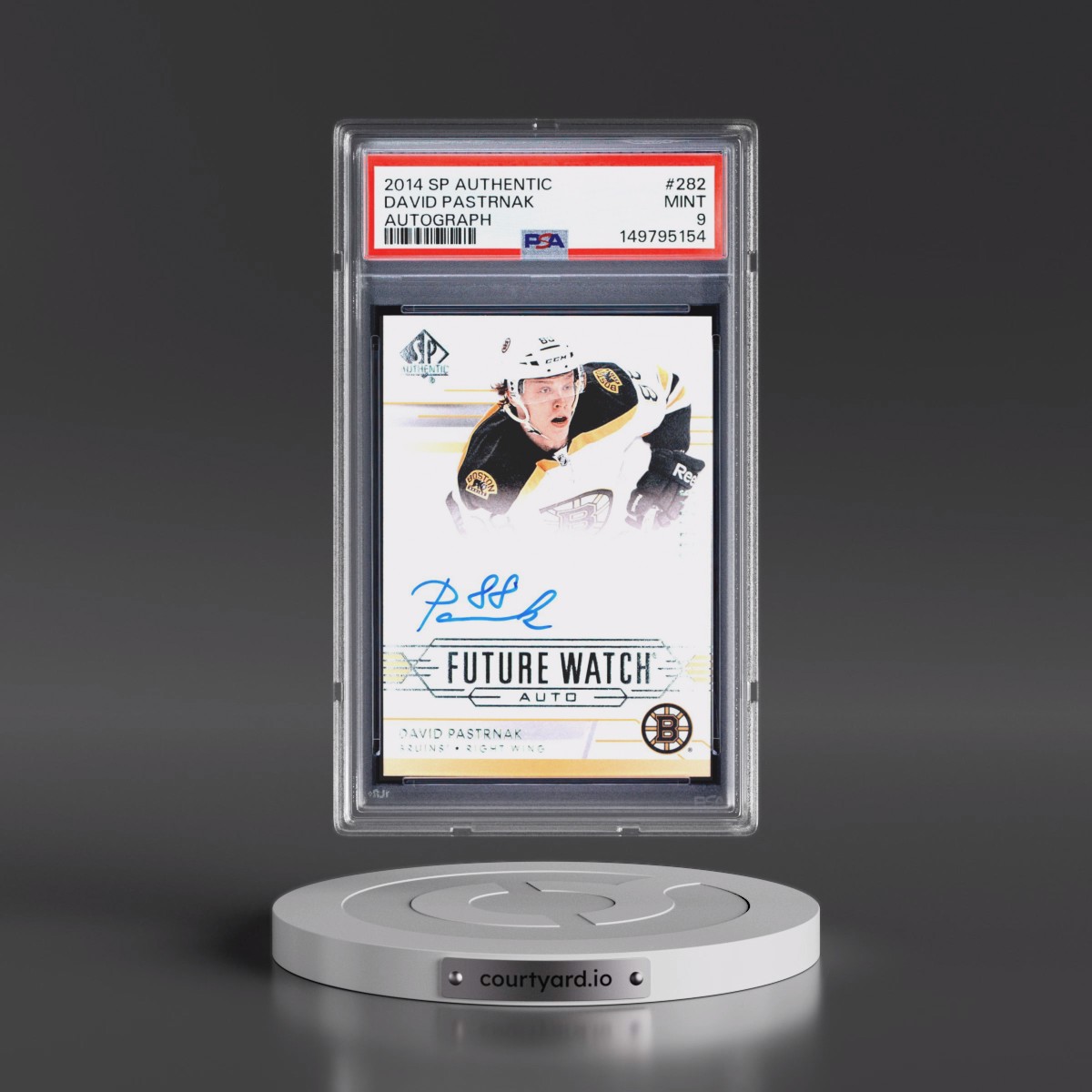 2014 SP Authentic David Pastrnak - Autograph #282 PSA 9