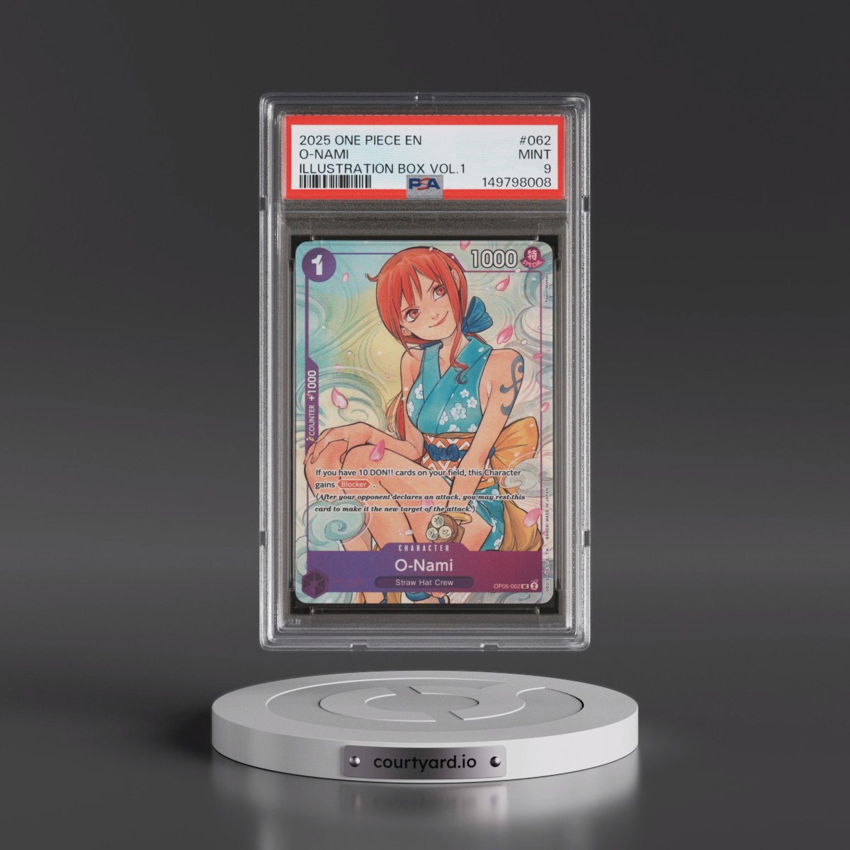 2025 One Piece Promos #062 O-Nami - Illustration Box Vol.1 (PSA 9 MINT)
