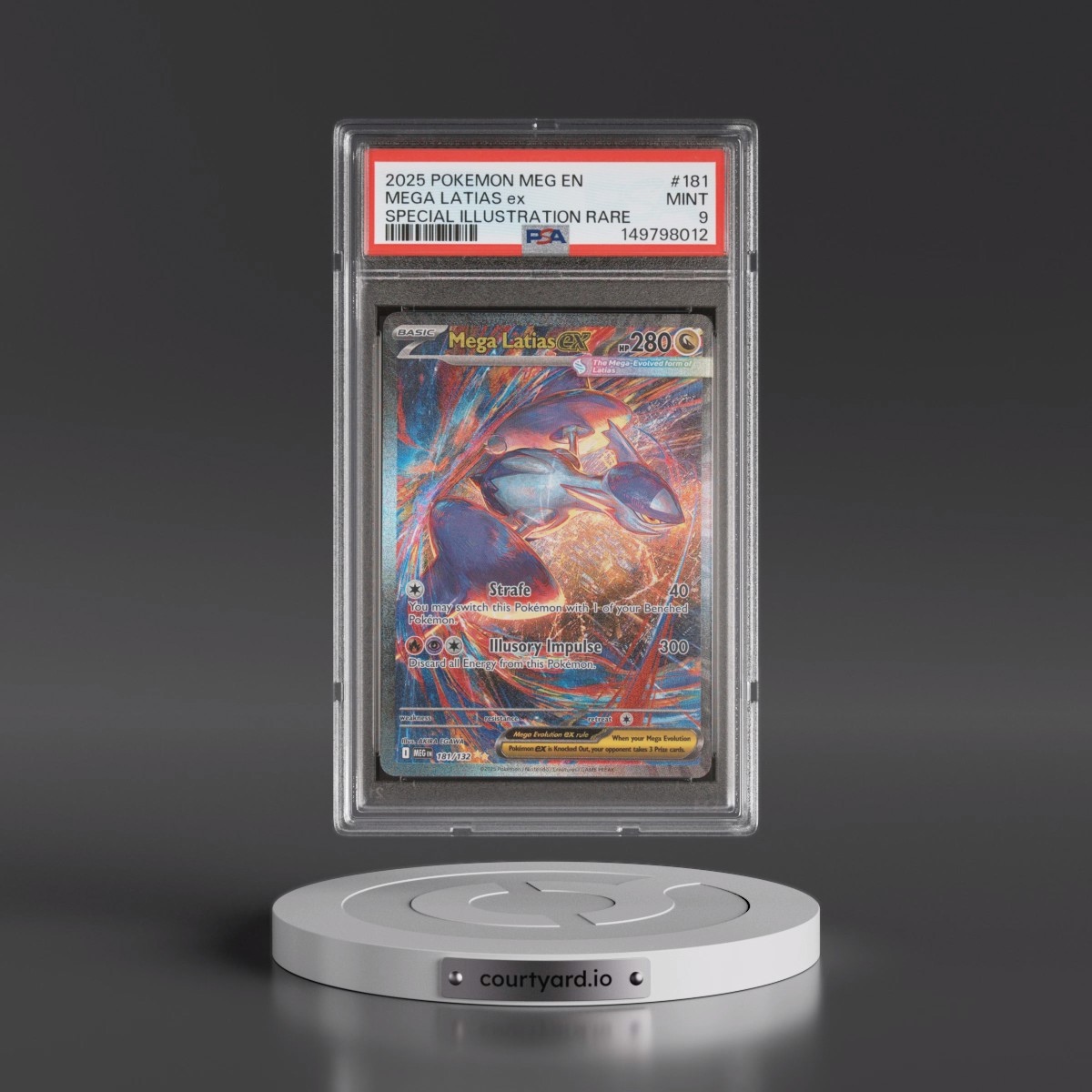 2025 Pokémon Meg EN-Mega Evolution #181 Mega Latias EX - Holo Special Illustration Rare (PSA 9 MINT)