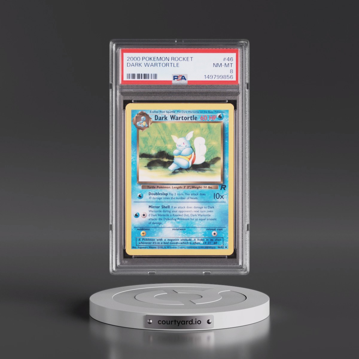 2000 Pokémon Rocket #46 Dark Wartortle (PSA 8 NM-MT)