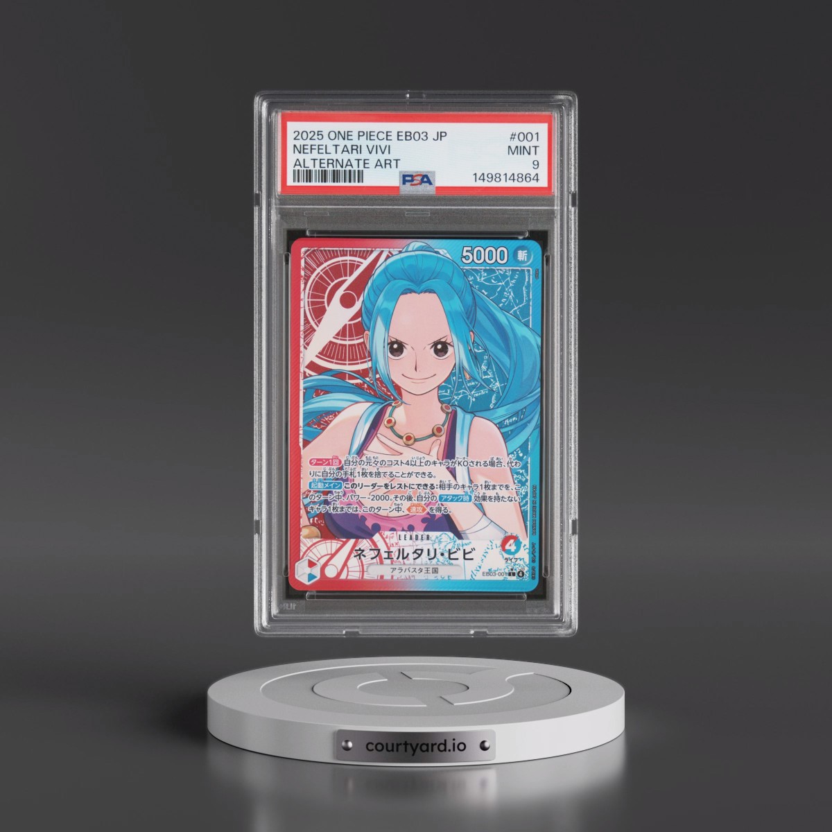 2025 One Piece Japanese EB03-Extra Booster -One Piece Heroines Edition #001 Nefeltari Vivi - Alternate Art (PSA 9 MINT)