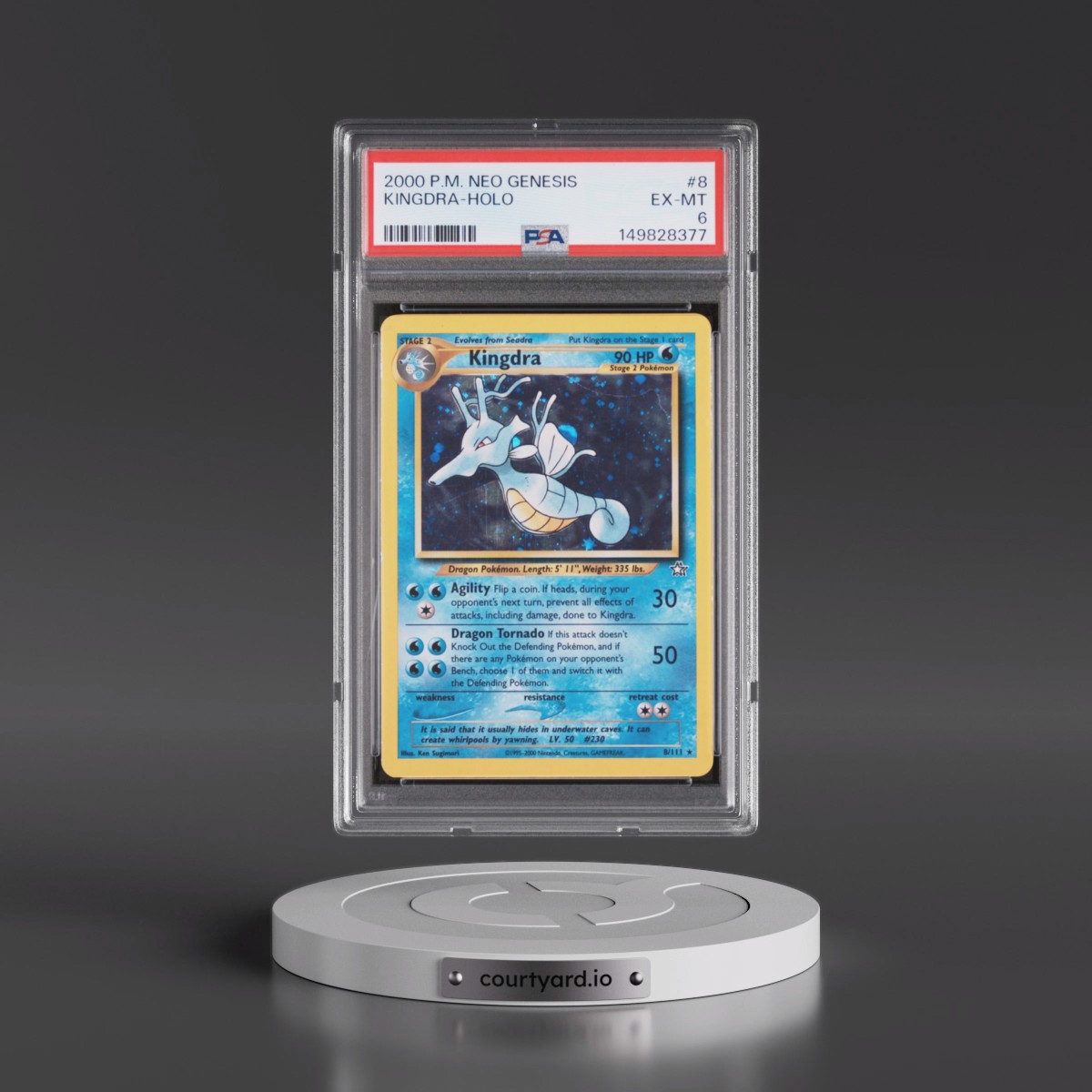 2000 Pokémon Neo Genesis #8 Kingdra - Holo (PSA 6 EX-MT)