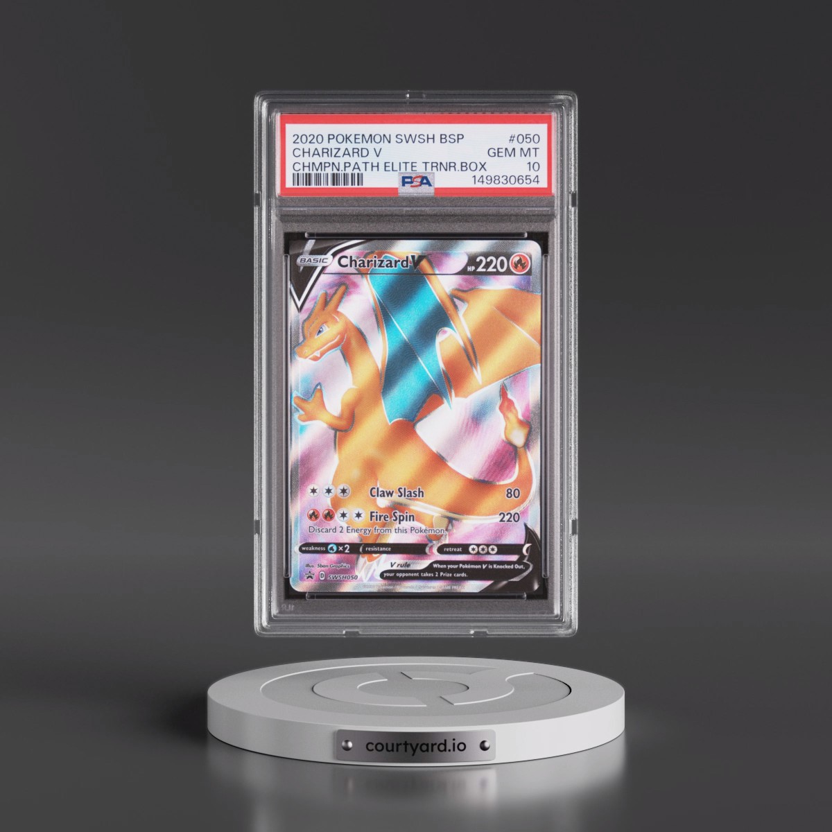 2020 Pokémon Swsh Black Star Promo #050 Charizard V - Holo Champion's Path Elite Trainer Box (PSA 10 GEM MINT)