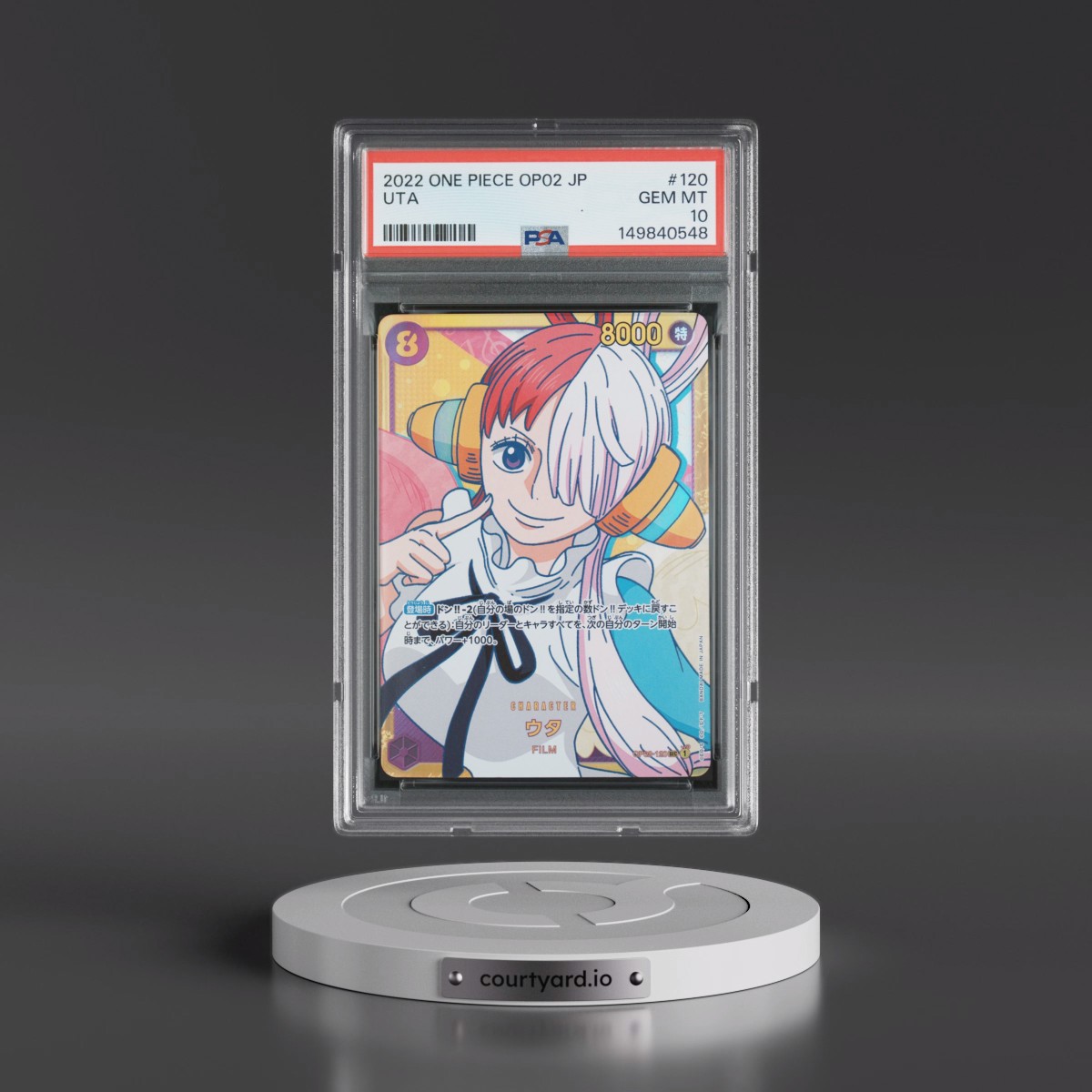 2022 One Piece Japanese OP02-Paramount War #120 Uta (PSA 10 GEM MINT)