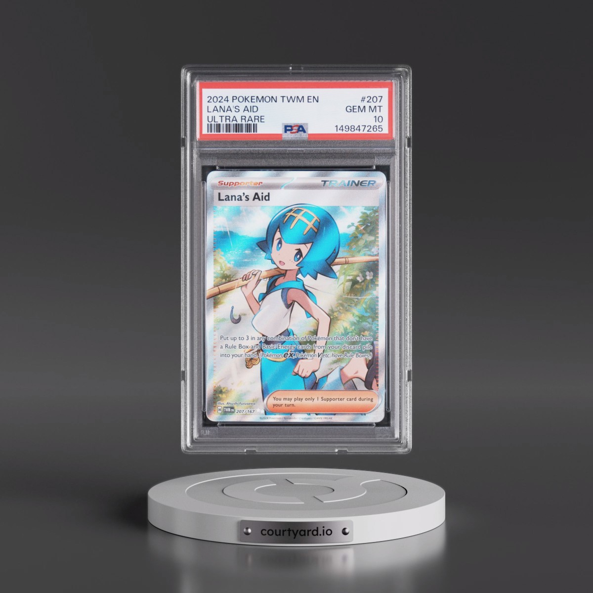 2024 Pokémon Twm EN-Twilight Masquerade #207 Lana's Aid - Ultra Rare (PSA 10 GEM MINT)