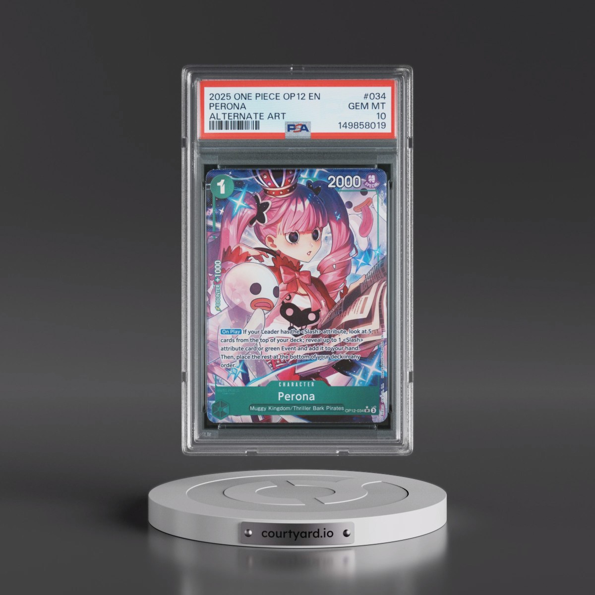 2025 One Piece OP12-Legacy of the Master #034 Perona - Alternate Art (PSA 10 GEM MINT)