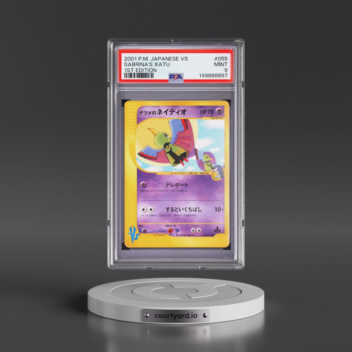 2001 Pokémon VS #055 Sabrina's Xatu - 1st Edition (PSA 9 MINT)