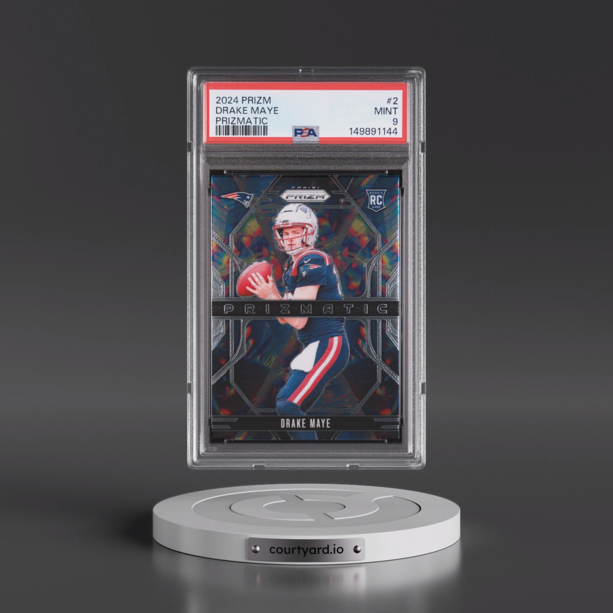 2024 Panini Prizm Prizmatic #2 Drake Maye (PSA 9 MINT)