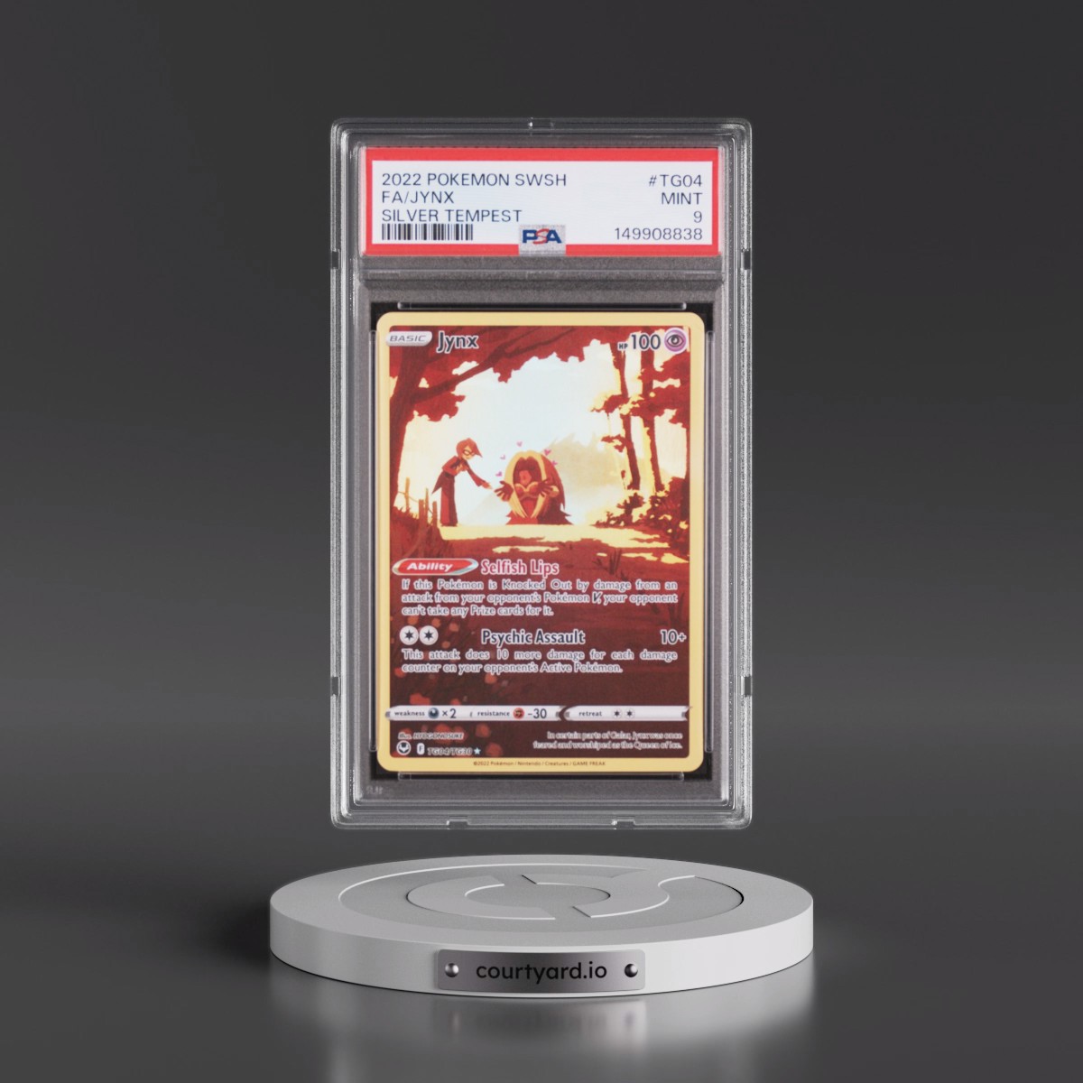 2022 Pokémon Sword & Shield Silver Tempest #TG04 Jynx - Full Art (PSA 9 MINT)