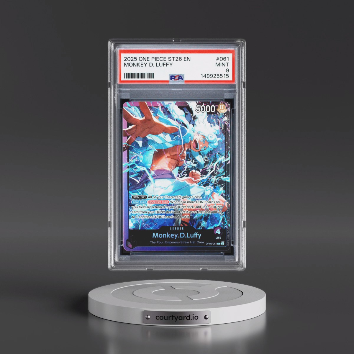 2025 One Piece Starter Deck ST26-Purple/Black Monkey D. Luffy #061 Monkey D. Luffy (PSA 9 MINT)