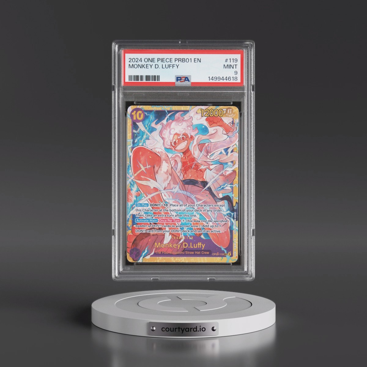 2024 One Piece PRB01-Premium Booster -One Piece Card the Best #119 Monkey D. Luffy (PSA 9 MINT)