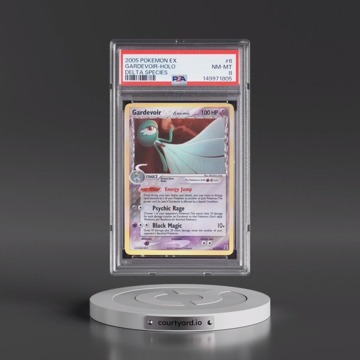 2005 Pokémon EX Delta Species #6 Gardevoir - Holo (PSA 8 NM-MT)