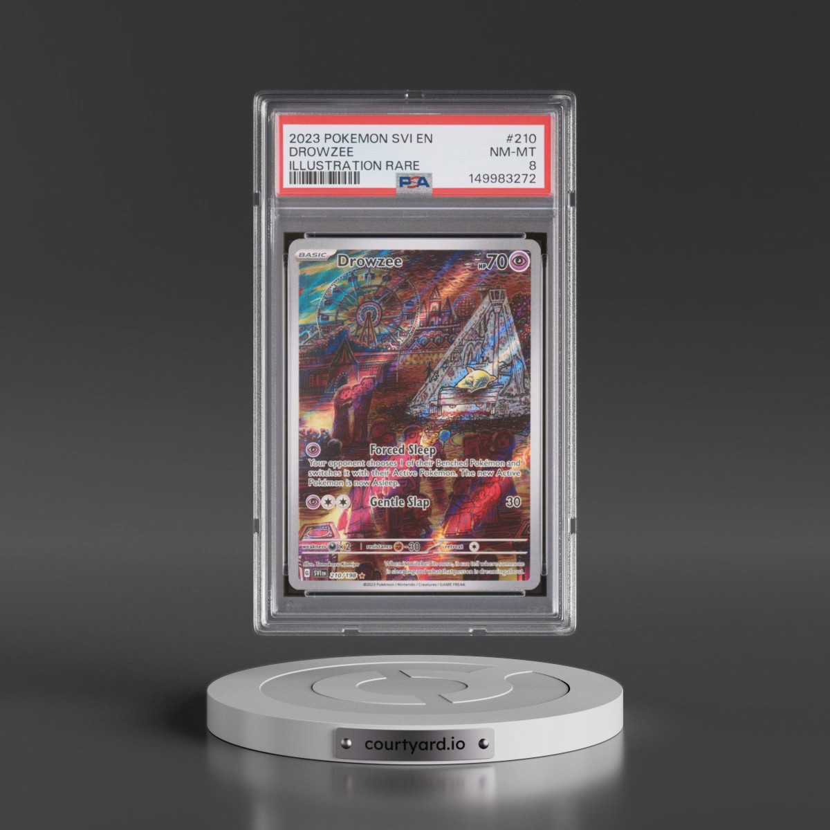 2023 Pokémon Svi EN-Scarlet & Violet #210 Drowzee - Illustration Rare (PSA 8 NM-MT)