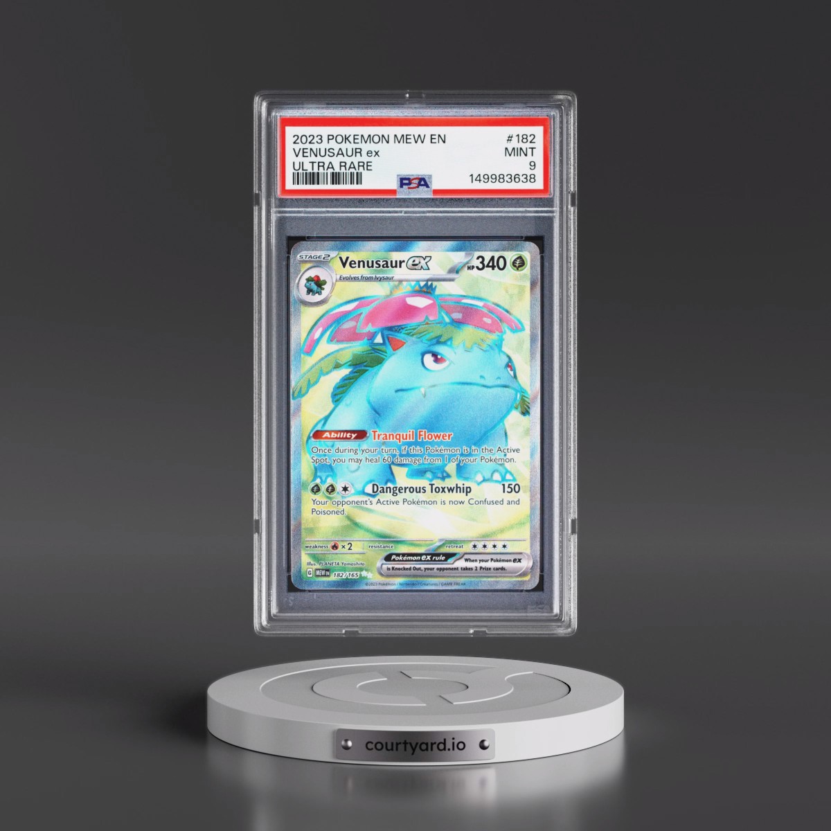 2023 Pokémon Mew EN-151 #182 Venusaur EX - Holo Ultra Rare (PSA 9 MINT)