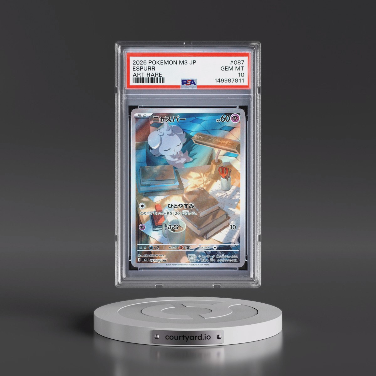 2026 Pokémon M3-Nullifying Zero #087 Espurr - Art Rare (PSA 10 GEM MINT)