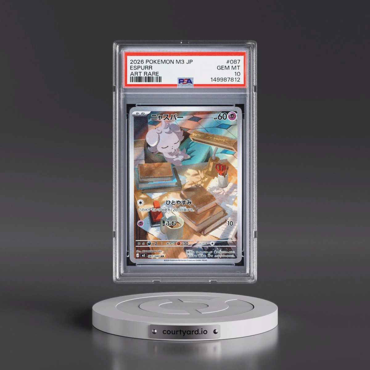 2026 Pokémon M3-Nullifying Zero #087 Espurr - Art Rare (PSA 10 GEM MINT)