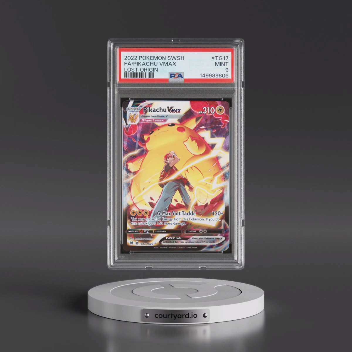 2022 Pokémon Sword & Shield Lost Origin #TG17 Pikachu Vmax - Full Art (PSA 9 MINT)