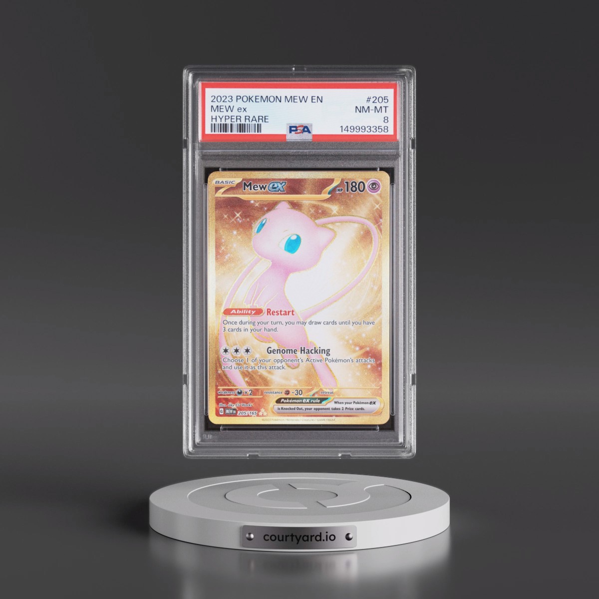 2023 Pokémon Mew EN-151 #205 Mew EX - Holo Hyper Rare (PSA 8 NM-MT)