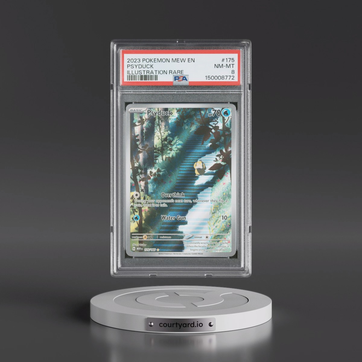 2023 Pokémon Mew EN-151 #175 Psyduck - Illustration Rare (PSA 8 NM-MT)