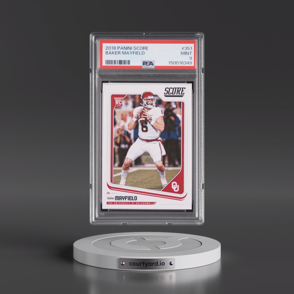 2018 Panini Score #351 Baker Mayfield (PSA 9 MINT)