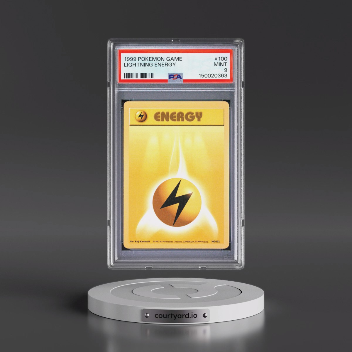 1999 Pokémon Game #100 Lightning Energy (PSA 9 MINT)