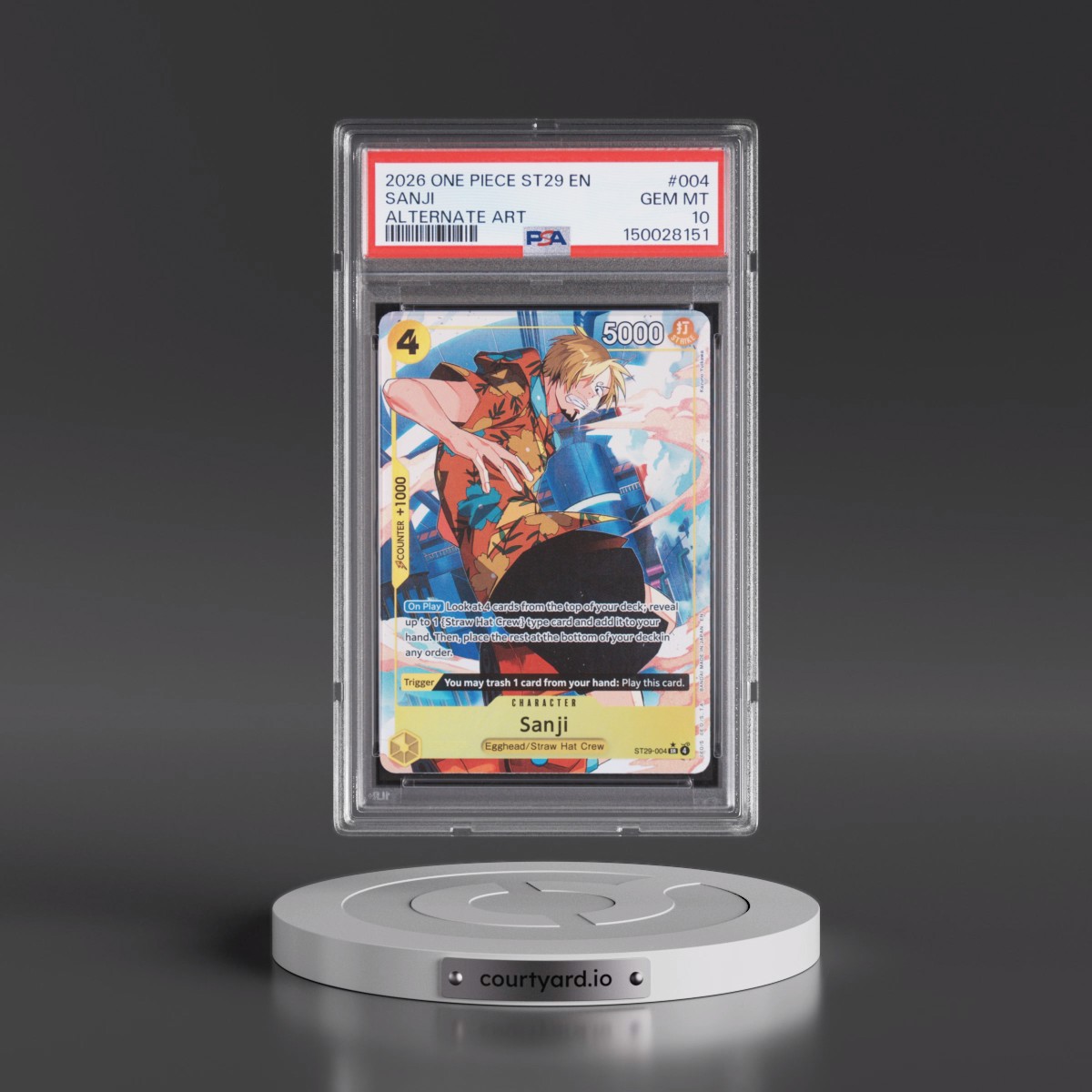 2026 One Piece Starter Deck ST29-Egghead Sanji - Alternate Art #004 PSA 10