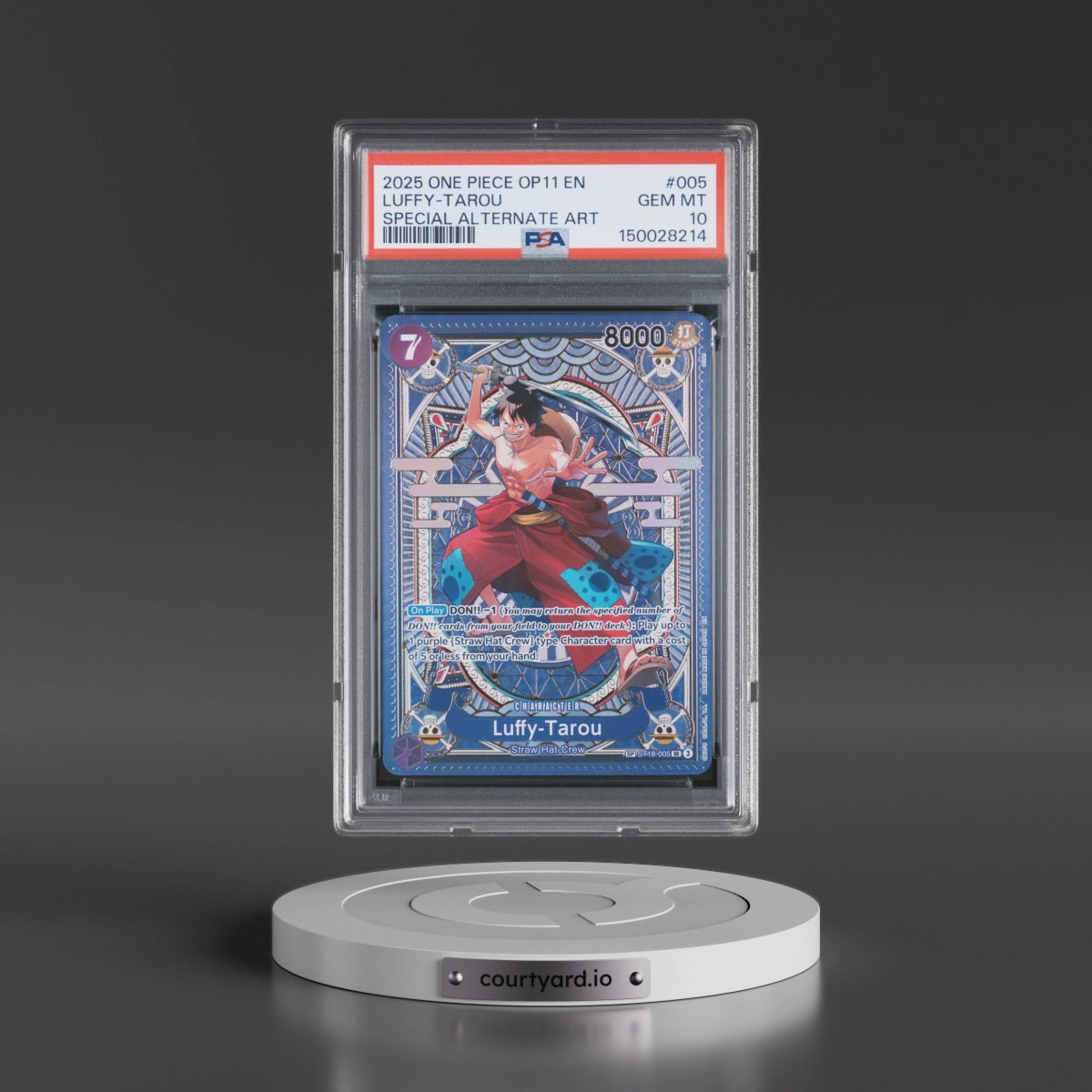 2025 One Piece OP11-A Fist of Divine Speed #005 Luffy-Tarou - Special Alternate Art (PSA 10 GEM MINT)