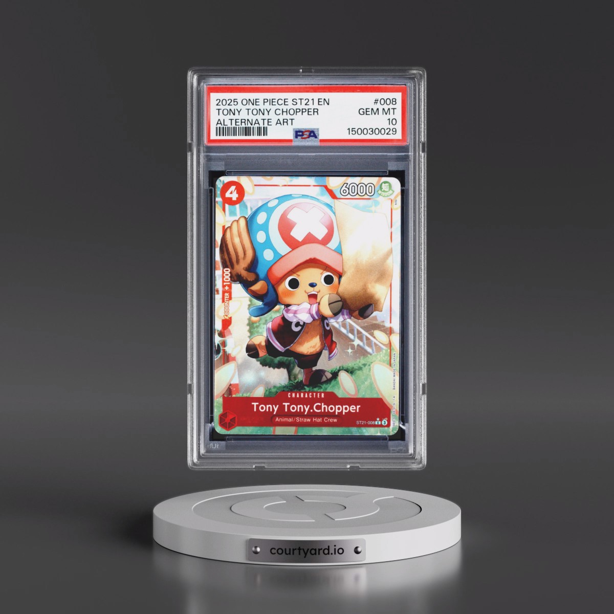 2025 One Piece Starter Deck ST21-EX Gear 5 #008 Tony Tony Chopper - Alternate Art (PSA 10 GEM MINT)