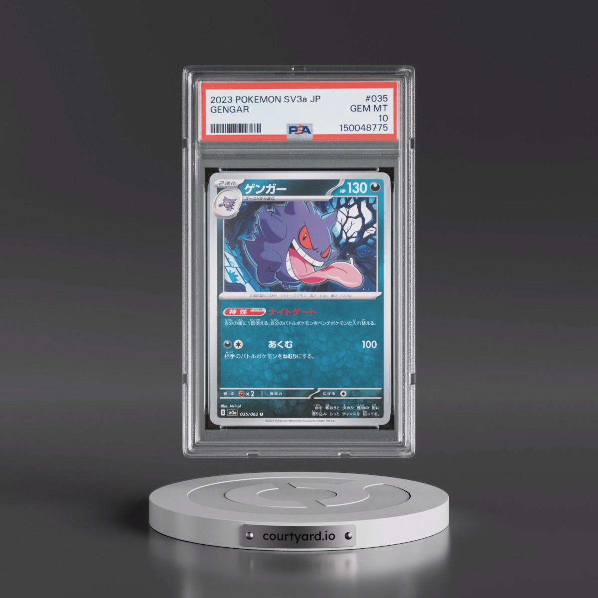 2023 Pokémon Sv3a-Raging Surf #035 Gengar (PSA 10 GEM MINT)