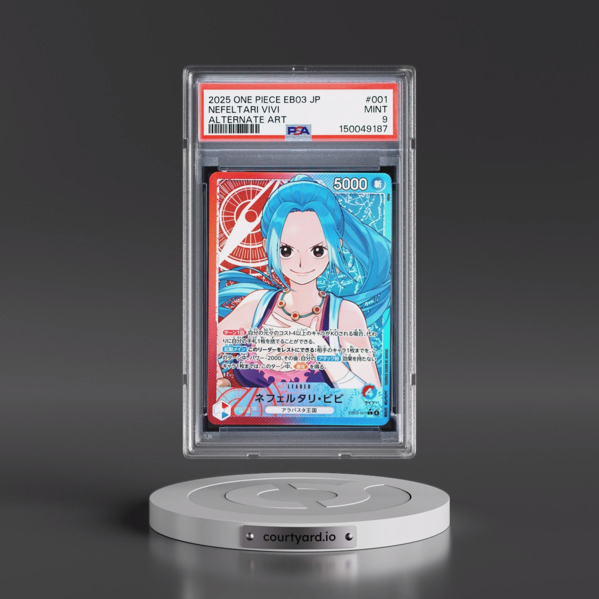 2025 One Piece Japanese EB03-Extra Booster -One Piece Heroines Edition #001 Nefeltari Vivi - Alternate Art (PSA 9 MINT)