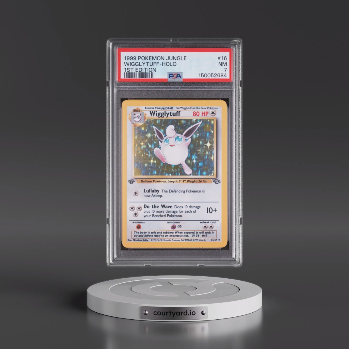 1999 Pokémon Jungle #16 Wigglytuff - 1st Edition Holo (PSA 7 NM)