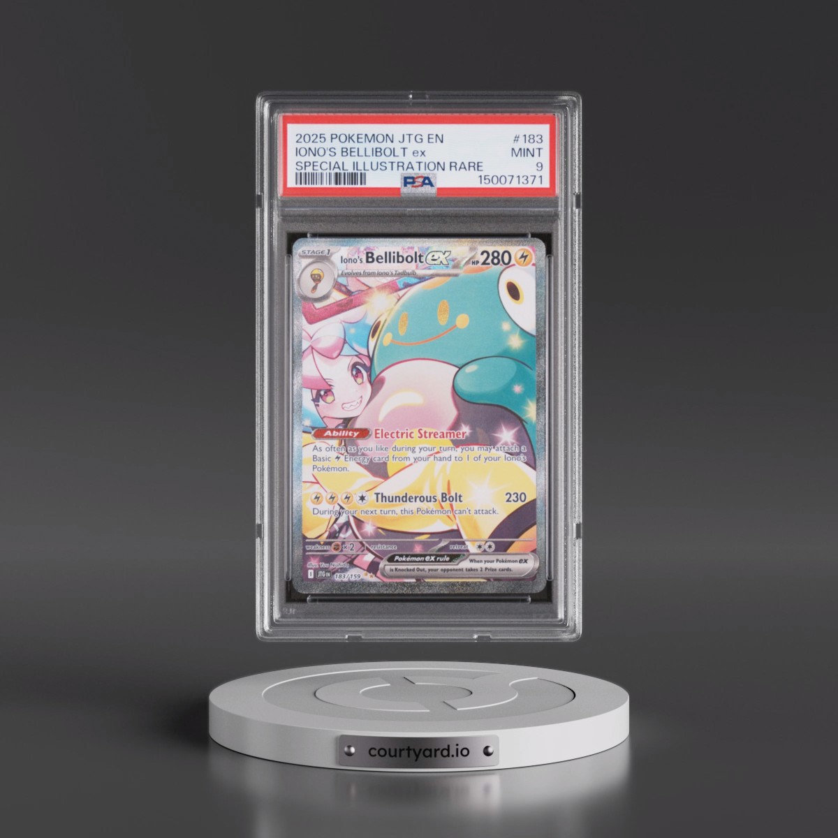 2025 Pokémon Jtg EN-Journey Together #183 Iono's Bellibolt EX - Holo Special Illustration Rare (PSA 9 MINT)