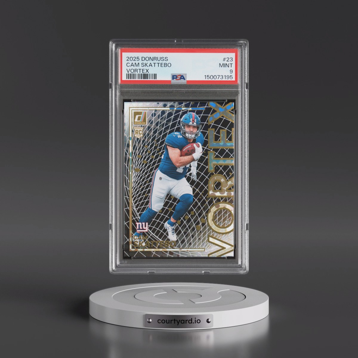 2025 Panini Donruss Vortex #23 Cam Skattebo (PSA 9 MINT)