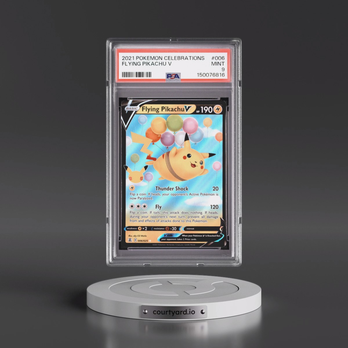 2021 Pokémon Celebrations #006 Flying Pikachu V - Holo (PSA 9 MINT)